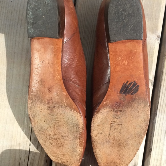 VINTAGE NARROW WOVEN ITALIAN LEATHER LOAFER FLATS - Picture 6 of 11